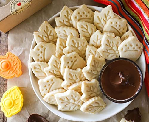 Talisman Designs Plunger Style Pie Crust Cutters, Fall Design, 4-Piece Set - style: Pie Crust Cutters - Fall