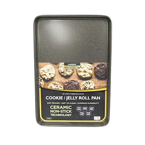 casaWare 3pc Ultimate Cookie Sheet Set (Silver Granite) - color: Silver Granite