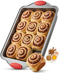 Boxiki Kitchen Non-stick 9x13 Rectangular Cake Pan - Durable Baking Pan for Oven Delights & Sheet Cakes - Non-Toxic, PTFE & PFOA Free - color: Gray