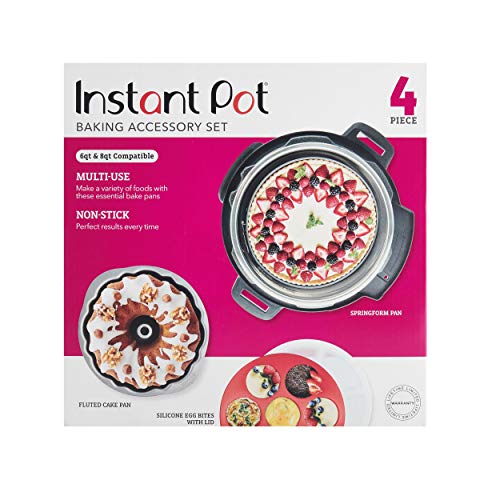 Instant Pot Official 4-Piece Nonstick Cooking Set: Versatile, Multi-Use, Dishwasher Safe, Oven Safe, and Excellent for Desserts, Meals, and Snacks - size: 4-piece