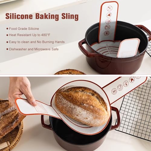 Banneton Bread Proofing Basket Set, 11 Inch Sourdough Proofing Basket and Bread Baking Supplies-Bread Lame, Danish Whisk, Bowl & Dough Scraper, Brush, (Rattan, 10in Round +10in Oval+1 Set Jar Kit) - size: Rattan, 10in Round +10in Oval+1 Set Jar Kit