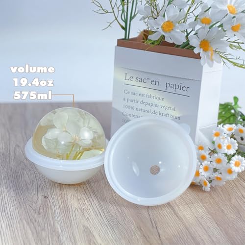Large Sphere Round Silicone Mold for Resin Epoxy 4inch - size: 4inch