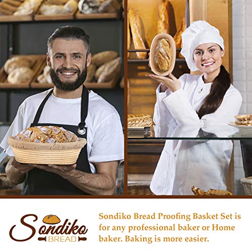 Sondiko Sourdough Proofing Basket,Handmade Sourdough Bread Baking Supplies