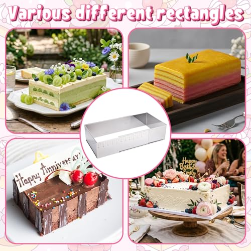 Rectangular Mousse Cake Mold, Stainless Steel Heavy Duty