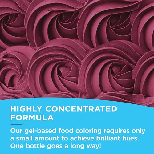 Satin Ice Food Color Liquid Gel, 0.61 fl oz Bottle, Plum - color: Plum