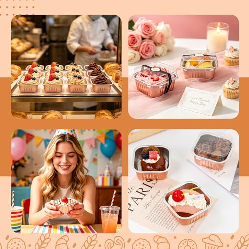 Halloween Cake Pan, Champagne 50 Pack for Dessert Tables - color: Champagne, size: 5 oz