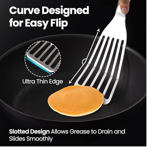 Gourmet Easy Fish Spatula Set, Ultra-Thin Edge for Easy Turning & Flipping - color: Original