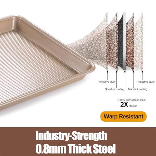 Cookie Sheets, 2 Pack, Quarter (9x13in) & Jelly Roll (10x15in)