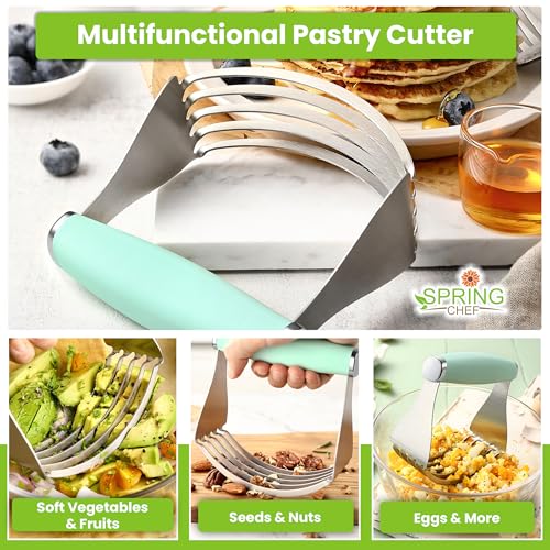 Spring Chef XL Pastry Blender, Durable Dough Blender For Baking - Mint - color: Mint, size: XL | Modern