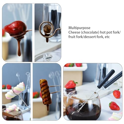 6-Piece Stainless Steel Chocolate Dipping Fork Spoon Set, 7.87 in.