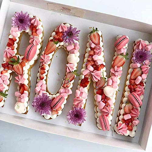26Pcs A-Z Alphabet Cake Stencils, 6 Inch Letter Molds for Baking - size: 6 Inch