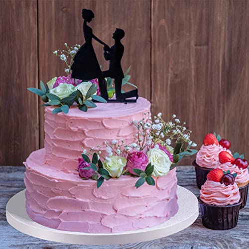 White Cake Drums Round 6 Inch Cake Boards with 1/2-Inch Thick Smooth Edges for Multi Tiered Birthday Wedding Party Cakes Drum Board - size: 6 Inch (8 PCS)