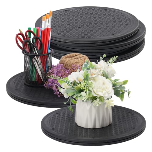 6 Pack 12 Inch Lazy Susan Turntable, Heavy Duty Lazy Susan Turntable Organizer, Premium 12 Inch Rotating Swivel Stand for Table Top, Kitchen, and More - size: 6 Pack 12 Inch