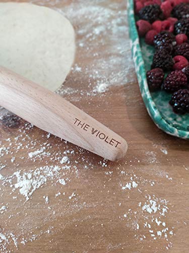 THE VIOLET Wooden French Rolling Pins for Baking, Fondant, Pasta, Dough, Pastry, Pizza, Cookies, Wood Rolling Pin, 17" Tapered Design - Essential Kitchen Tools (French 17 Inch) - size: French 17 Inch