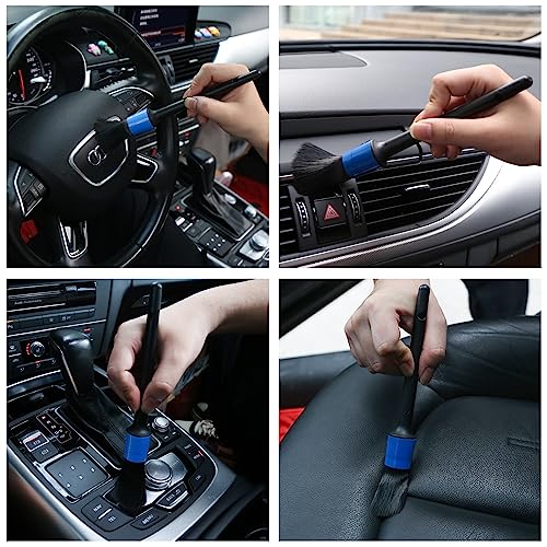 HMPLL 10pcs Detailing Brush Set, Blue - color: blue