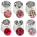 Extra Large Russian Flower Piping Tips, Stainless Steel Icing Tips Set