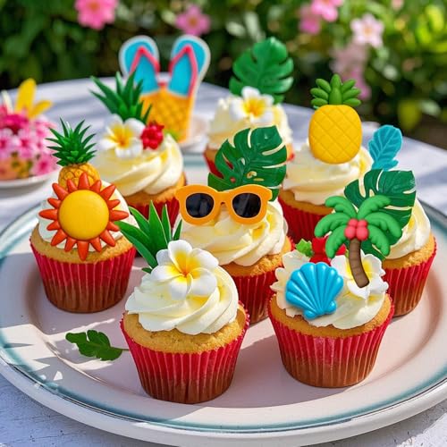 2Pcs Summer Beach Chocolate Silicone Molds Candy Chocolate Molds Cake Decor