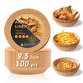 Air Fryer Liners Disposable for Ninja 4QT AF101, Airfryer Liners Round 9.5 Inch Air Fryer Paper Liners Non-stick Air Fryer Parchment Paper Liners Oil Resistant, Waterproof for 4-8Qt Basket - size: Round-9.5inch
