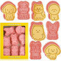 Dog Cookie Cutters Set, 8 Pcs Puppy Cookie Cutter with Plunger Stamps - color: Dog Cookie Cutters With Plunger Stamps