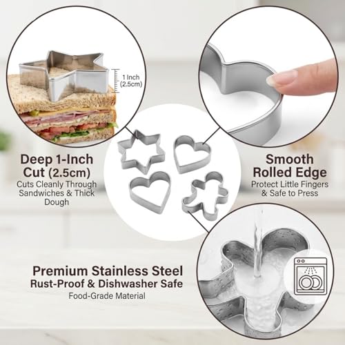 LUBTOSMN 10 Pcs Large Number Cookie Cutter Set with Word, Dishwasher-Safe
