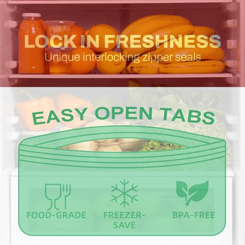 BEIDOU-PAC Compostable Combo Storage Zip Bags, 290 Count Resealable Variety Pack with Organizer, Reclosable Biodegradable Eco-Friendly Compost Snack, Sandwich, Quart, Gallon Assorted Size Bags - style: Zip | Variety Pack | 290 count