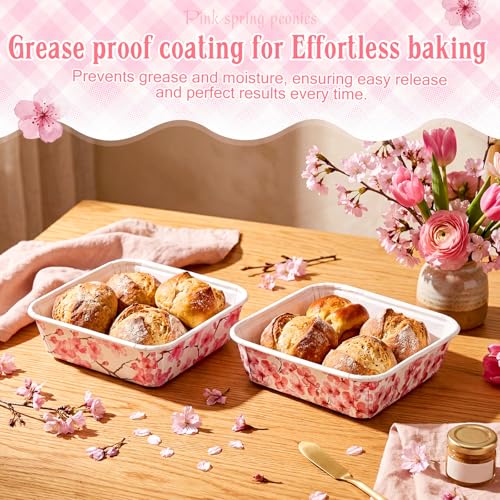 LemonRoad 100 Sets Mini Loaf Pans with Lids Bulk, 8oz Disposable Cake Pans