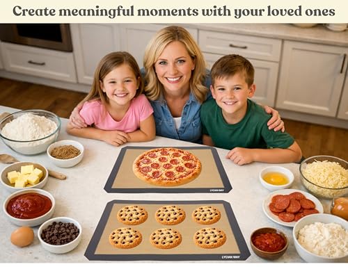 Silicone Baking Mats Set of 2, Half Sheet Nonstick Reusable Extra Thick Baking Sheet Liners for Cookies, Macarons, Bread, Pizza, Pastry, Gray - color: Gray, size: 16.5"L x 11.6"W