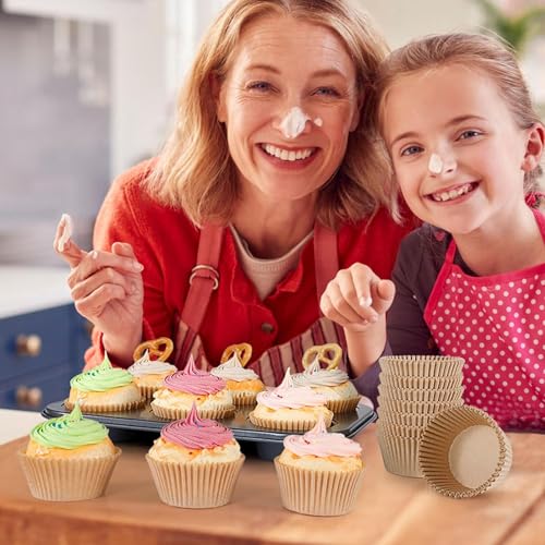 Caperci 300pcs Standard Cupcake Liners for Baking, Paper Muffin Liners Cups - color: Natural, size: Standard - 300 Count