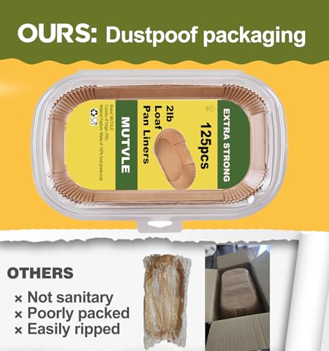 Loaf Pan Liners, 125Pcs Non-Stick Bread Pan Liners - size: 9 inch x 5 inch