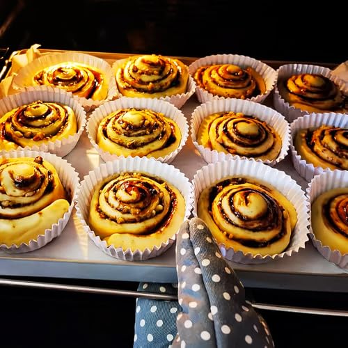 200 Pcs Jumbo Cupcake Liners, 3.54 Inch Parchment Muffin Liners for Baking, Muffin Papers Baking Cups (White) - color: White