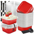 Halloween Cake Pans with Lids, Red 50 Pack for Parties - color: Red, size: 10 oz