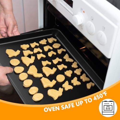 E-far Nonstick Baking Sheet with Rack Set, 16 x 12 Inch Cookie Sheet