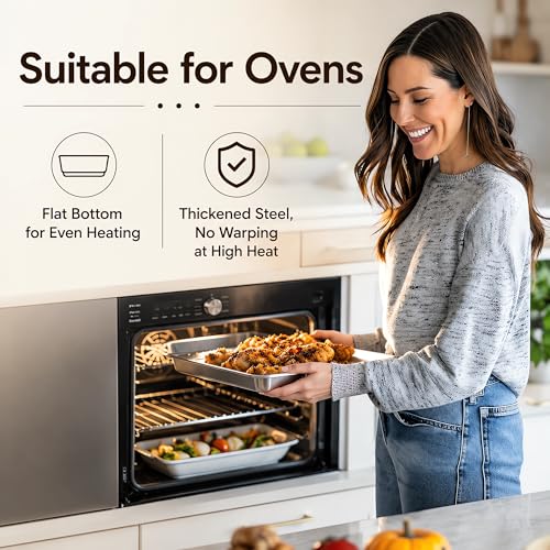 17.5" Half Sheet Baking Pan and Perforated Crisping Tray Set