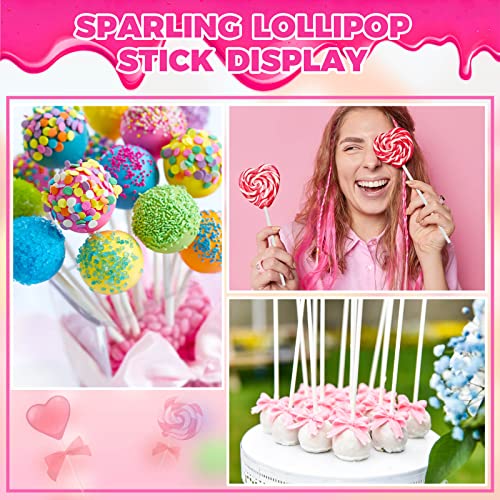 1200Pcs White Lollipop Sticks, 6IN Cake Pop Sticks with Clear Treat Bags & Gold Twist Ties for Candy Making Accessories - color: 1200PCS white