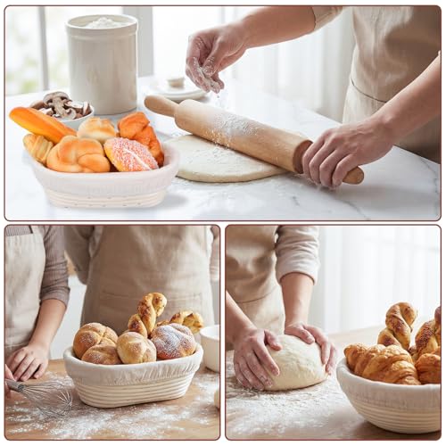 4 Pack Banneton Liners, Reusable Washable Bread Proofing Covers