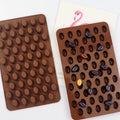 2 Pack, Cute Coffee Bean Shaped Silicone Chocolate Candy Cake Mold - color: 2 pack Coffee Bean