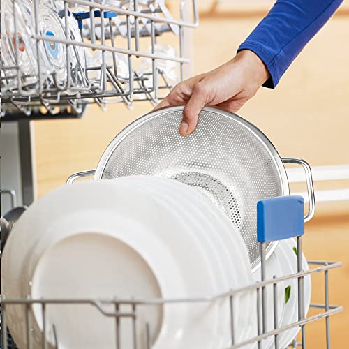 Gulex Colander Stainless Steel 5-Quart, Strainer Kitchen, Dishwasher Safe - size: 5QT
