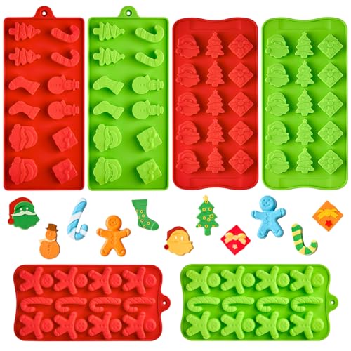 Christmas Chocolate Silicone Molds, 6 PCS - color: Christmas Mold 3 - 6pcs