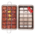 Brownie Pan with Dividers, All Edges, Nonstick, 18 Brownies