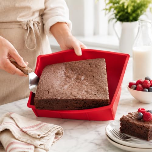 Mrs. Anderson's Baking Silicone 9-Inch Square Cake Pan, BPA Free, Non-Stick European-Grade Silicone, 9 x 9-Inches - size: Square, 9-Inch