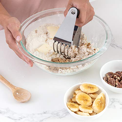Spring Chef Large Dough Blender For Baking - Durable Pastry Blender - Black - color: Black, size: 4" Large