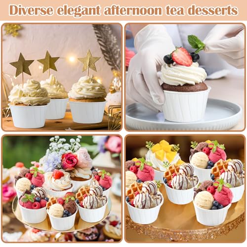 300 Pcs Paper Dessert Cups, 3.5 oz, White