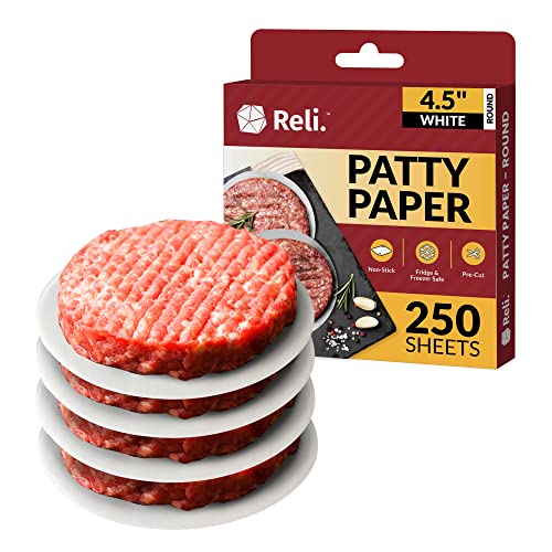Reli. Hamburger Patty Paper (250 Pack) | Wax Paper