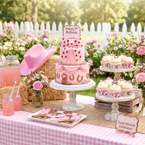 Cupcake Liners 200PCS Coquette Cowgirl Bow for Rodeo Birthday