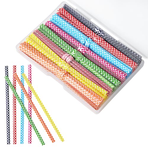 Polka-Dotted Bag Twist Ties 500 PCS 4" Durable Plastic Twist Ties with Dots for Kitchen & Bakery Packaging Mixed 8 Colors Bread Bags Ties for Candy Cookies Gift Bags - size: 500Pcs