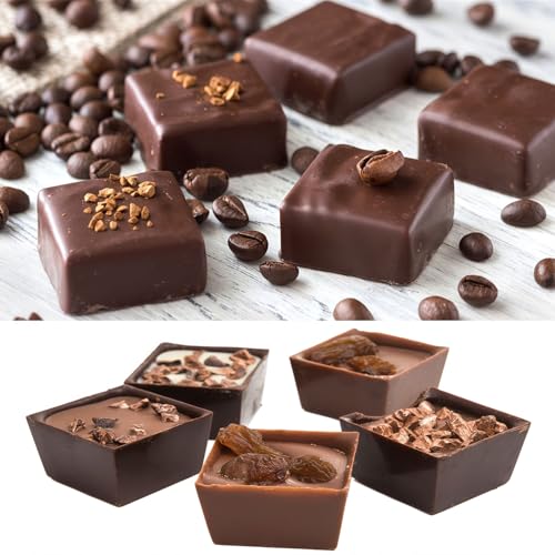 JOERSH Square Silicone Caramel Hard Candy Molds, 2 Pack, 1.2" x 1.2" x 0.7" - color: 2 Pcs: 40 Cups, 1.2x1.2x0.7 Inch