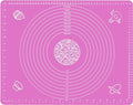 Silicone Baking Mat for Rolling Out Pastry Dough, 20 x 16 Inches, Pink