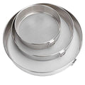 Flour Sifter, Stainless Steel Round Flour Sieve Strainer Drum Sieve 3 Pack Flour Sifter for Baking Fine Mesh Strainers for Bake Cakes
