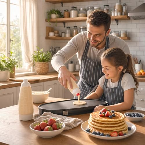 Pancake Batter Dispenser, 2 Pack 1000ml Pancake Batter Dispenser Bottle