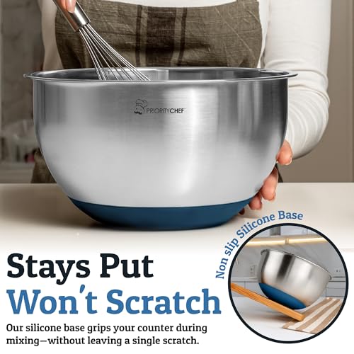28pc Stainless Steel Mixing Bowls with Lids Set, 1.5-5 Qt, Blue - color: Utensils - Blue